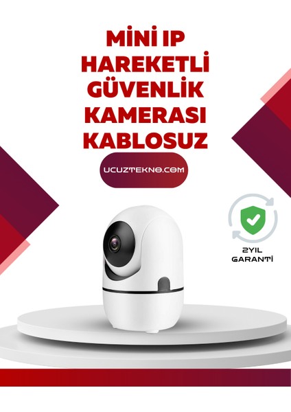Full Hd 1080P Kablosuz Güvenlik Kamerası – Hareket Takip, Gece Görüşü ve Iki Yönlü Ses Özellikli