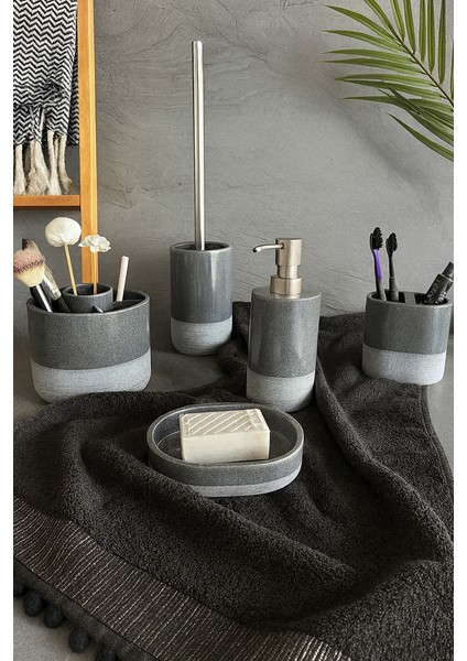 Reve Banyo Seti 5 Parça - Gri