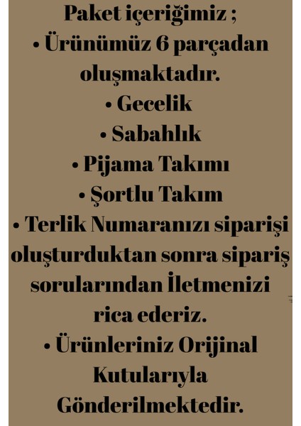 Kadın Saten Pijama Takım & Şortlu Takım & Gecelik & Sabahlık Terlik Hediyeli 6'lı Gelin Çeyiz Seti