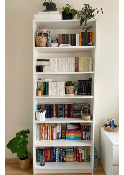 Nil Mdf Beyaz Kitaplık, Oturma Odası Dolap, Saklama Alanı