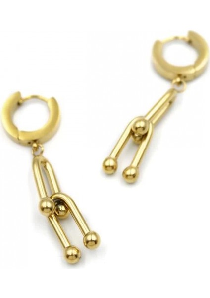 Tf Zincir Küpe - Altın