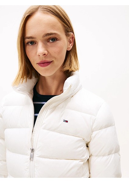 Tjw Basic Kapüşonlu Kuş Tüyü Kadın Beyaz Ceket DW0DW18312YBL modelleri