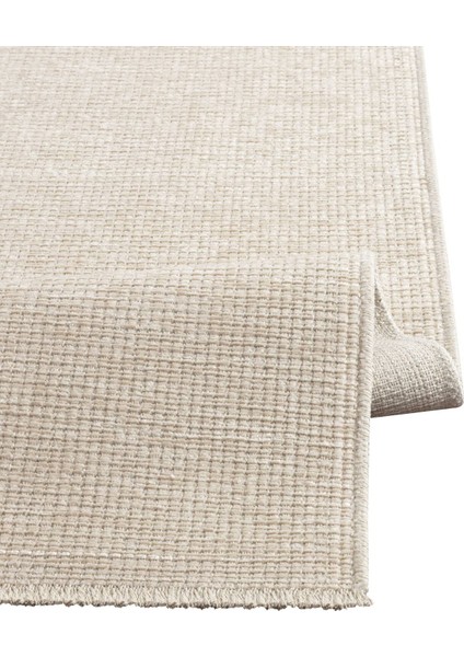 2411 Ekru - Akrilik Dokuma Halı | Düz Renk Saçaklı Model fiyatları