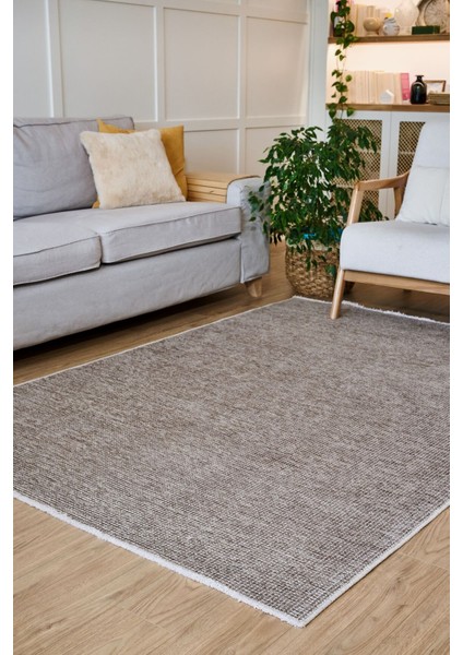 2412 Bej - Akrilik Dokuma Halı | Düz Renk Saçaklı Model modelleri