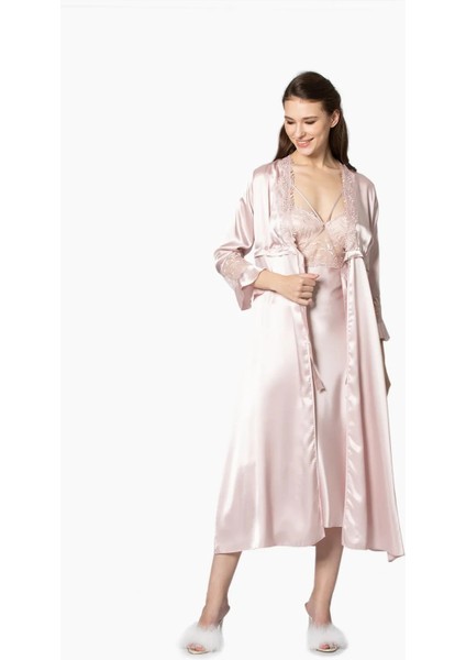 Kadın 6'lı Gelin Çeyiz Seti Gecelik & Sabahlık & Pijama Takımı & Şortlu Takım Terlik Hediyeli modelleri