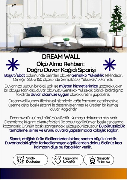 Kabartma Dalga Desenli Isı ve Ses Yalıtımlı Sağlıklı Tekstil Duvar Kağıdı