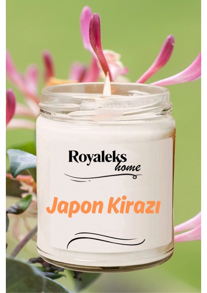 Doğal Özel Seri Kokulu Dekoratif Kavanoz Mum 210 cc - Japon Kirazı Esansı - modelleri