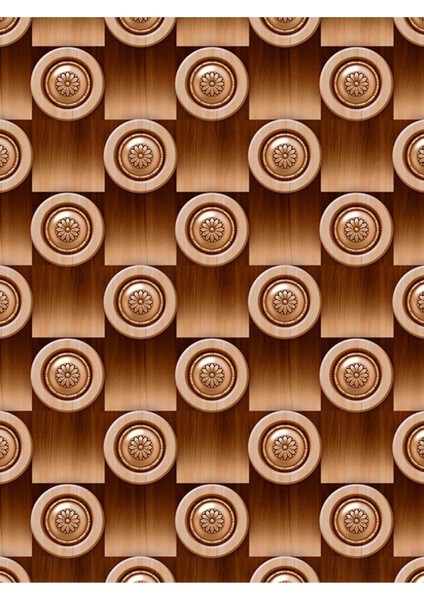 Geometrik Ahşap Desenli Isı ve Ses Yalıtımlı Sağlıklı Tekstil Duvar Kağıdı modelleri