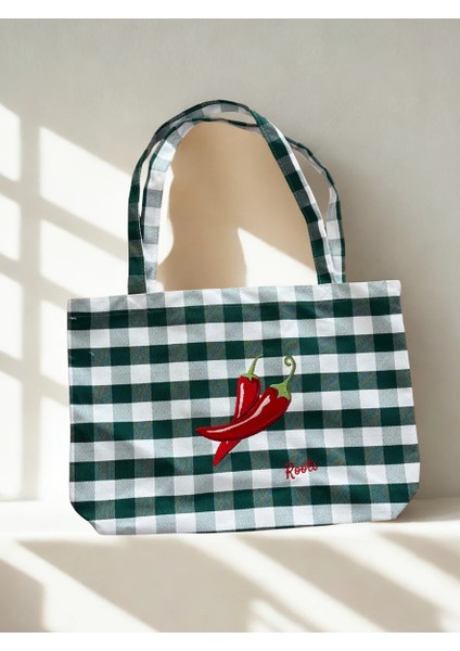 Biber-Yeşil Tote Çanta