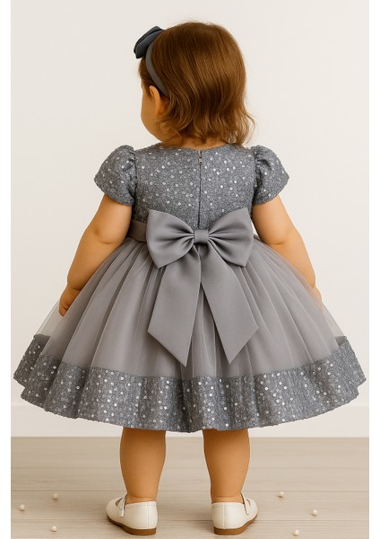 Kız Çocuk Abiye Elbise Tül Prenses Model Doğum Günü Parti Elbisesi