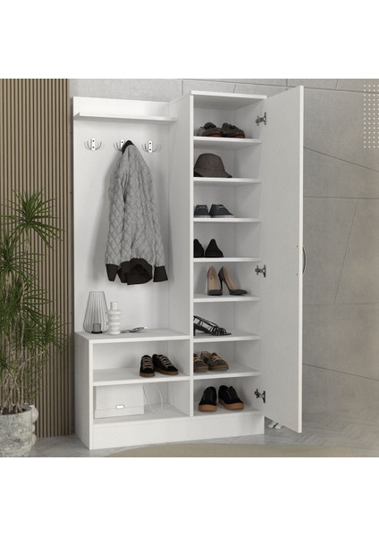 Idil %100 Mdf Portmanto - Ayakkabılık - Giyinme Odası Dolabı