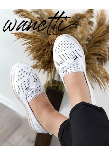 2541 Beyaz Ortopedik Jel Taban Kadın Günlük Ayakkabı