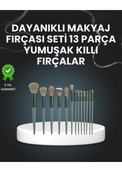 13'lü Fiber Kıllı Yumuşak Makyaj Fırçası Seti Taşınabilir ve Ergonomik Tasarım