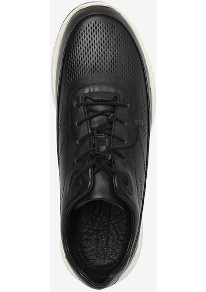 Erkek Siyah Hakiki Deri Spor Ayakkabı 4Y1SA17360