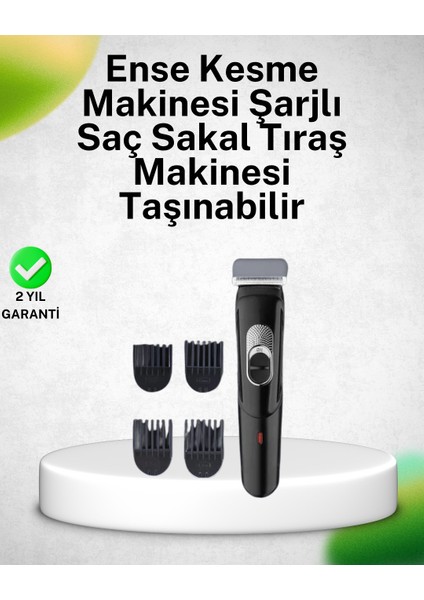 Kablosuz, Paslanmaz Çelik Lı Profesyonel Saç ve Sakal Tıraş Makinesi – Sessiz, Güçlü ve Ergonomik