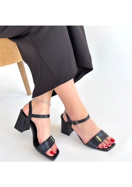 Ruty Siyah Cilt Topuklu Ayakkabı modelleri
