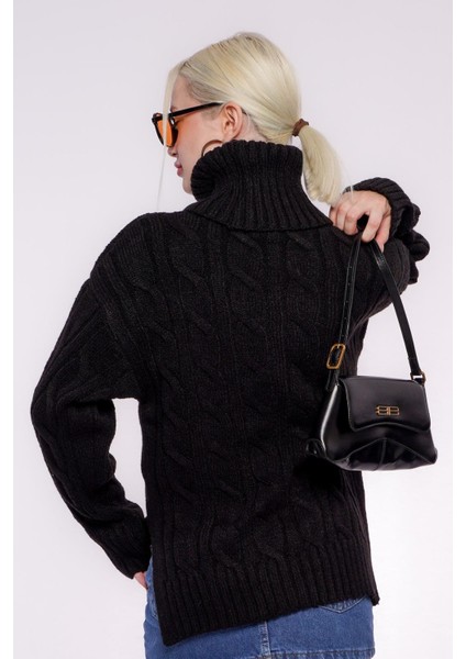 Siyah Boğazlı Triko Kazak MG2376 fiyatları