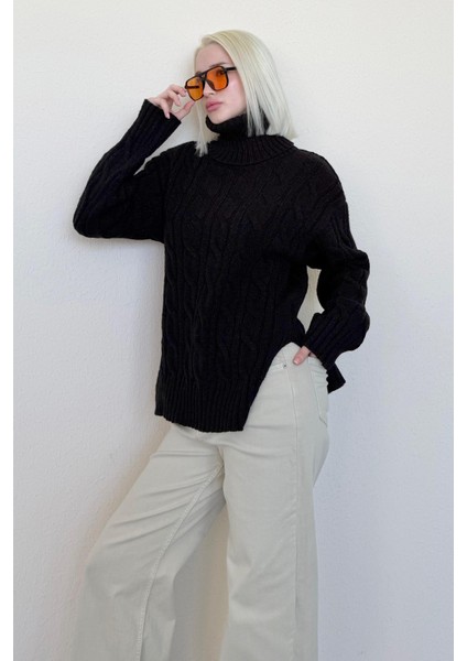 Siyah Boğazlı Triko Kazak MG2376 modelleri