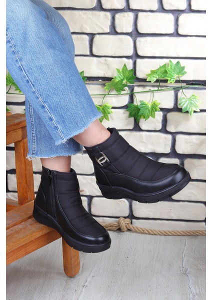 163141 Rahat Taban Sıcak Astarlı Fermuarlı Kadın Bot modelleri