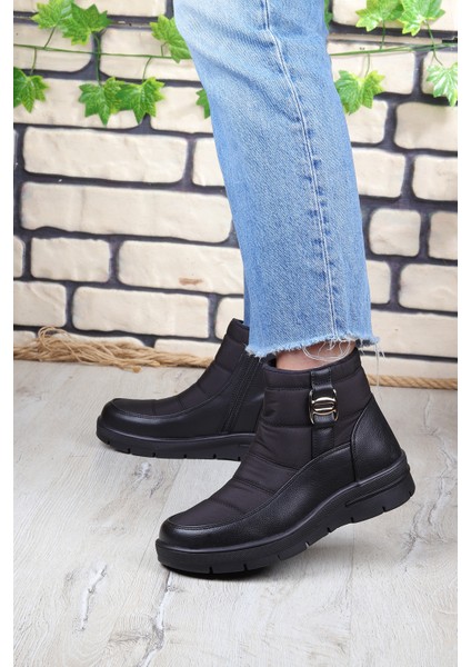 163141 Rahat Taban Sıcak Astarlı Fermuarlı Kadın Bot fırsatları