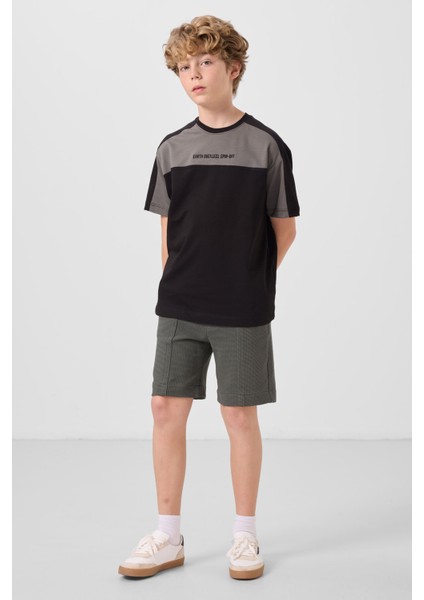 Standart Fit Basic 3lü Paket Siyah-Haki-Bej Erkek Çocuk Şort - 11289 fiyatları