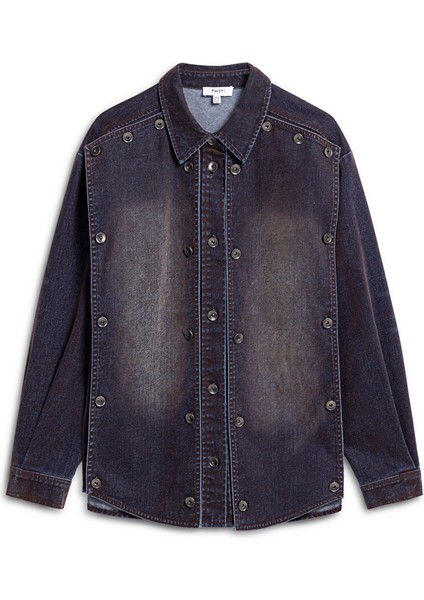 Metal Düğme Aksesuarlı Gömlek Ceket TW6250005082008 indirimleri