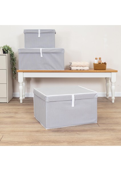 50X40X30 cm Baza Altı Kapaklı Hurç Büyük Boy Battaniye Yorgan Saklama Çantası Gardırop Içi Organizer