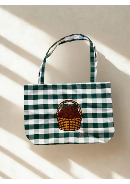 Fındık-Yeşil Tote Çanta