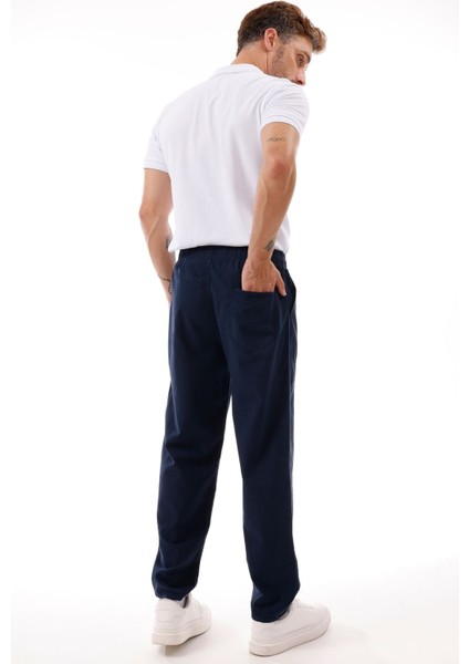 Erkek Keten Bol Kesim Pantolon
