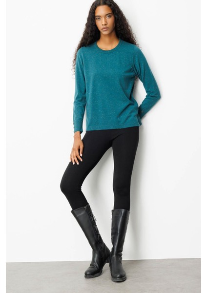 Kadın Sıfır Yaka Yırtmaçlı Yanı Düğmeli Bluz Yeşil modelleri