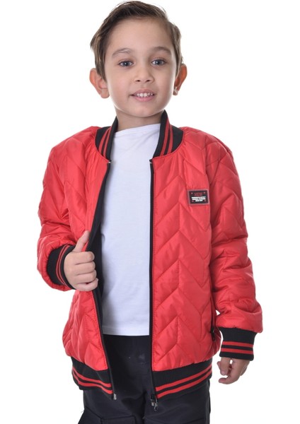 Spor Erkek Spor Çocuk Kolej Yaka Astarlı Su ve Rüzgar Geçirmez Fermuarlı Cep Mont Ceket