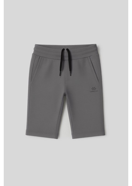 Koyu Gri Standart Fit Basic Performans Erkek Çocuk Şort - 11303