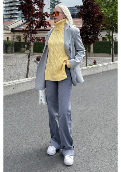 Sarı Boğazlı Triko Kazak MG2376 fırsatları