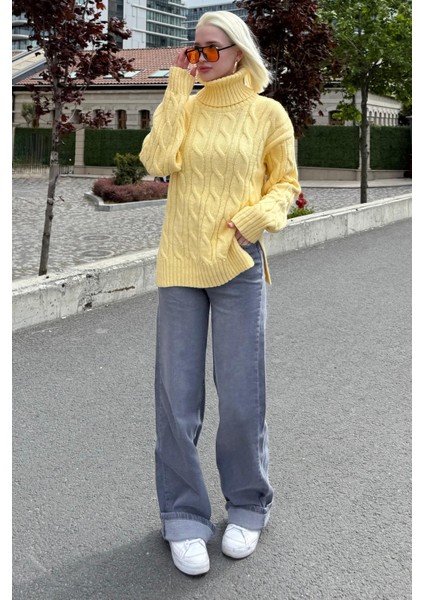 Sarı Boğazlı Triko Kazak MG2376 indirimleri