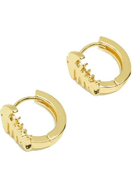 18K Altın Kaplama Mini Balık Halka Küpe