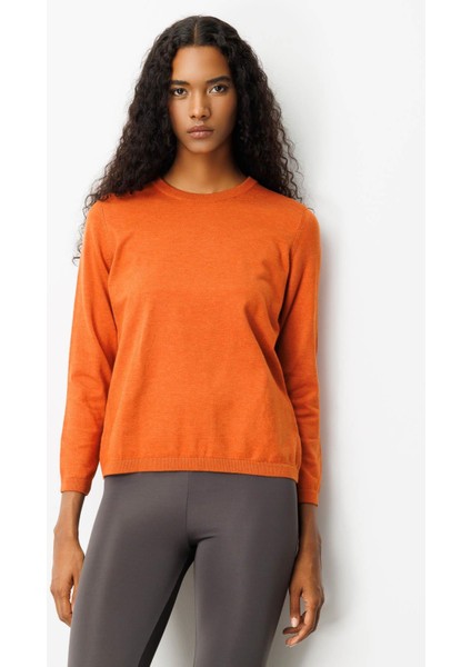 Kadın Basic Sıfır Yaka Kazak Turuncu fiyatları