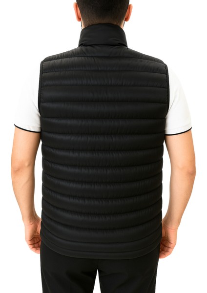 Erkek Siyah Nova Kumaş Şişme Yelek - Iç Cepli modelleri