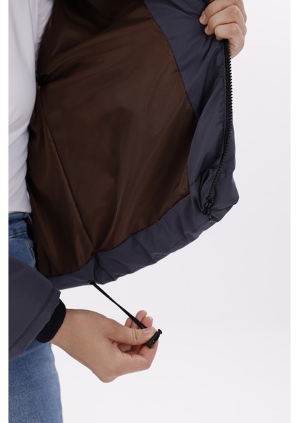 Kadın Dolgulu Puffer Mont - Yüksek Yaka, Suya Dayanıklı