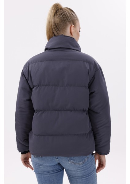 Kadın Dolgulu Puffer Mont - Yüksek Yaka, Suya Dayanıklı