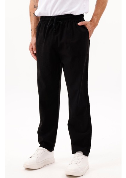 Erkek Keten Bol Kesim Pantolon