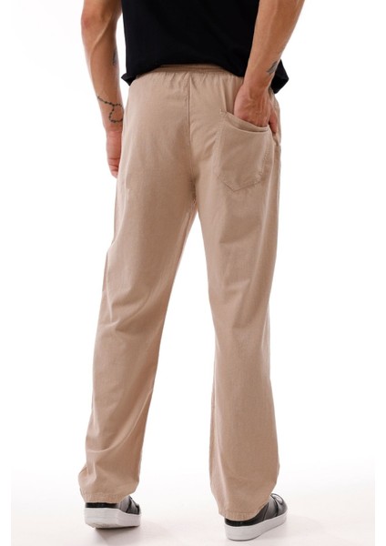 Erkek Keten Bol Kesim Pantolon