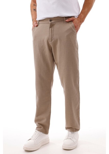 Erkek Keten Pantolon – Nefes Alabilir, Rahat Kesim Günlük Giyim -Geniş Beden Aralığı-