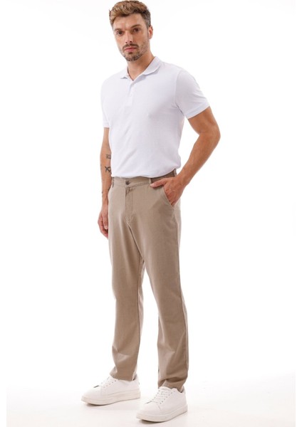 Erkek Keten Pantolon – Nefes Alabilir, Rahat Kesim Günlük Giyim -Geniş Beden Aralığı-
