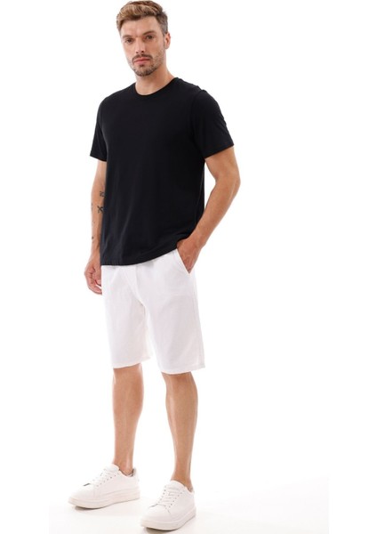 Erkek Cepli Keten Şort – Rahat Kalıp, Hafif Ve Nefes Alabilir Kumaş