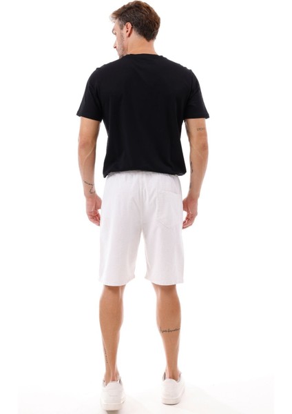 Erkek Cepli Keten Şort – Rahat Kalıp, Hafif Ve Nefes Alabilir Kumaş