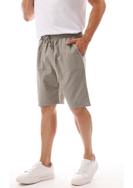 Erkek Cepli Keten Şort – Rahat Kalıp, Hafif Ve Nefes Alabilir Kumaş