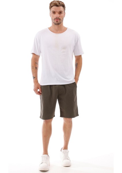 Erkek Cepli Keten Şort – Rahat Kalıp, Hafif Ve Nefes Alabilir Kumaş