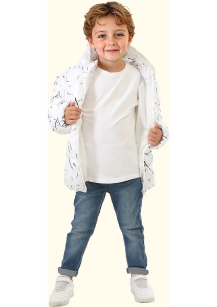 Spor Erkek Çocuk Çıkabilir Kapüşonlu Su ve Rüzgar Geçirmez Cepli Mont & Kaban & Parka