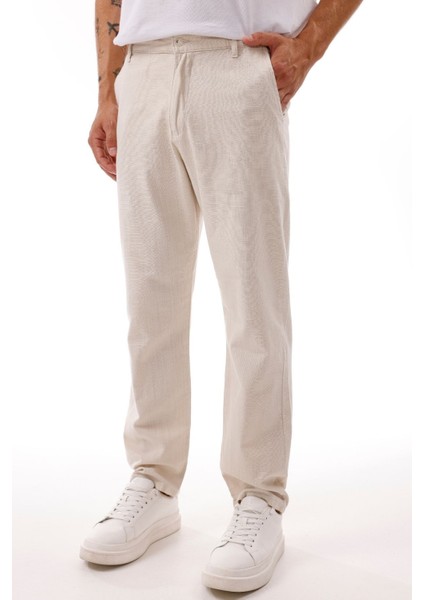 Erkek Keten Pantolon – Nefes Alabilir, Rahat Kesim Günlük Giyim -Geniş Beden Aralığı-