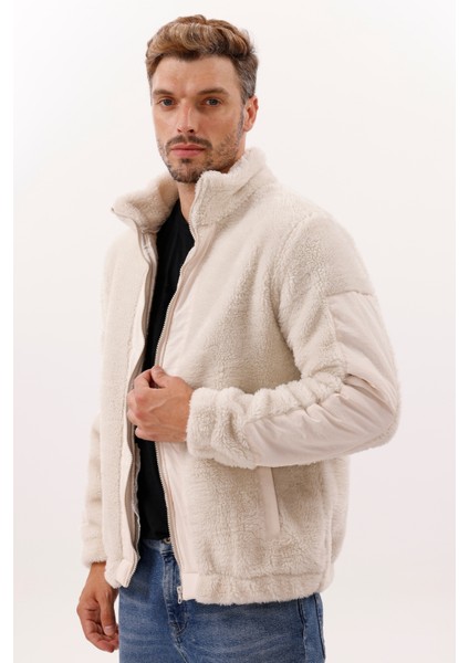 Erkek Peluş Rüzgar Geçirmez Welsoft Çift Kışlık Mont